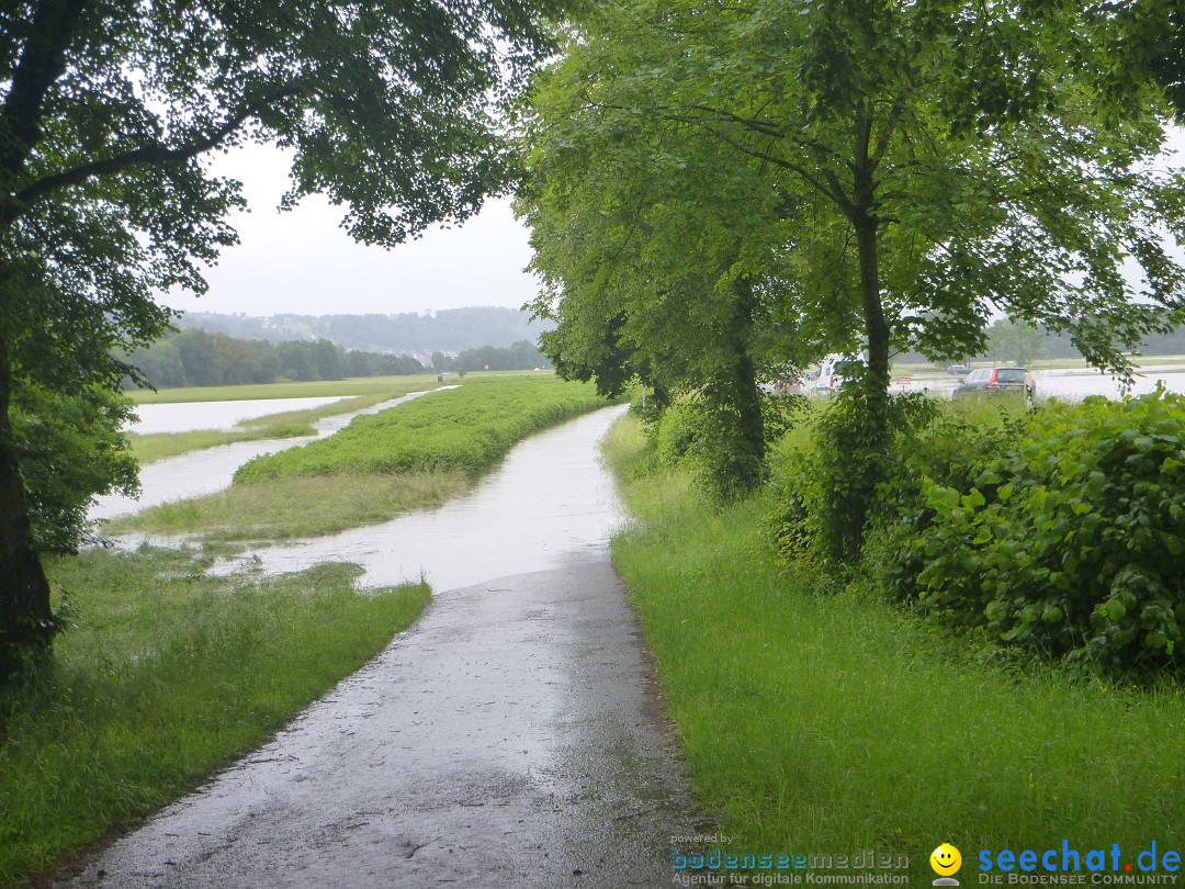 Hochwasser: Ravensburg, Weingarten, Baienfurt, 01.06.2024