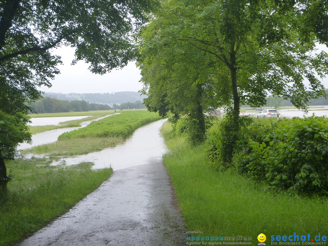 Hochwasser: Ravensburg, Weingarten, Baienfurt, 01.06.2024