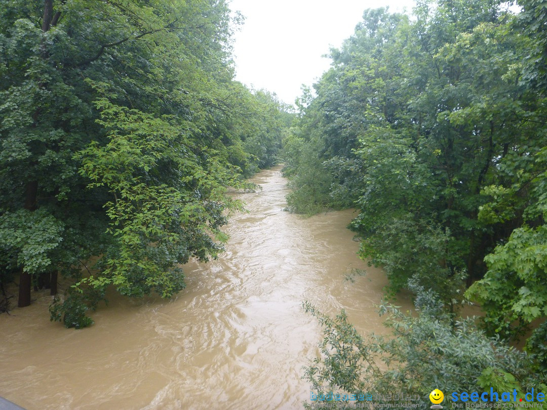 Hochwasser: Ravensburg, Weingarten, Baienfurt, 01.06.2024