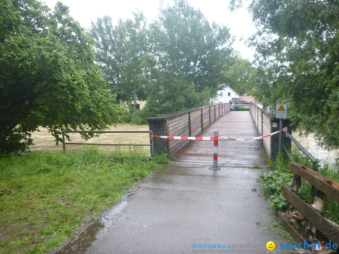 Hochwasser: Ravensburg, Weingarten, Baienfurt, 01.06.2024