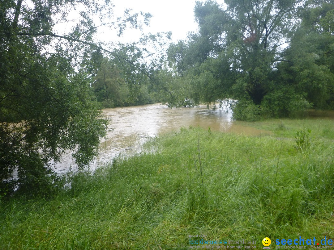 Hochwasser: Ravensburg, Weingarten, Baienfurt, 01.06.2024