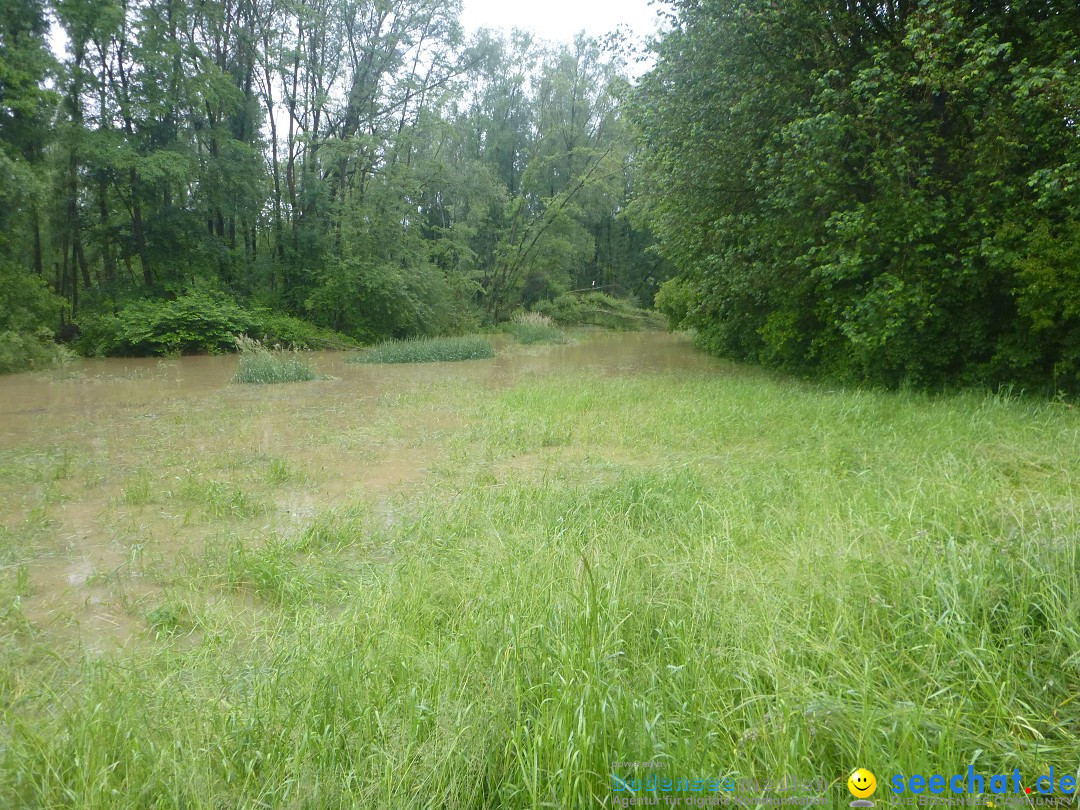 Hochwasser: Ravensburg, Weingarten, Baienfurt, 01.06.2024