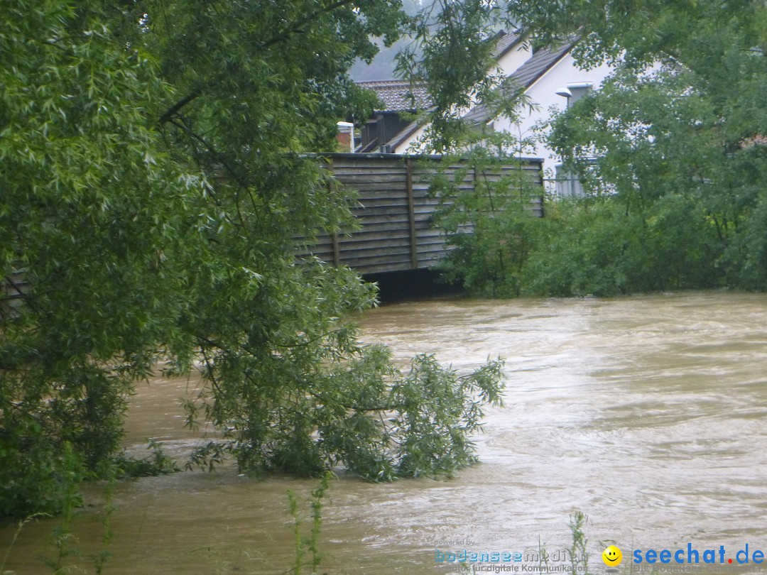 Hochwasser: Ravensburg, Weingarten, Baienfurt, 01.06.2024