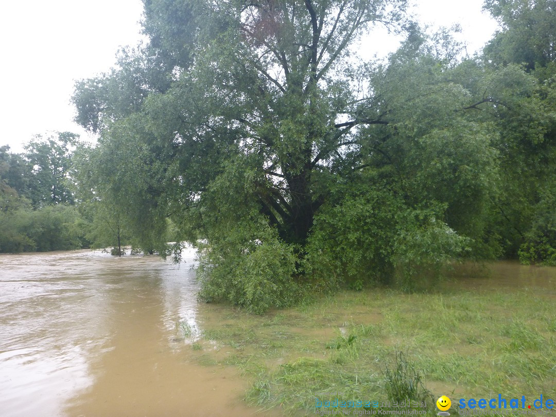 Hochwasser: Ravensburg, Weingarten, Baienfurt, 01.06.2024