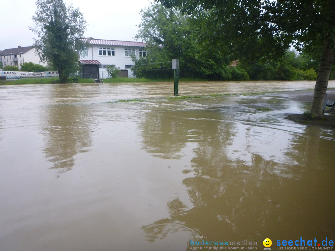 Hochwasser: Ravensburg, Weingarten, Baienfurt, 01.06.2024