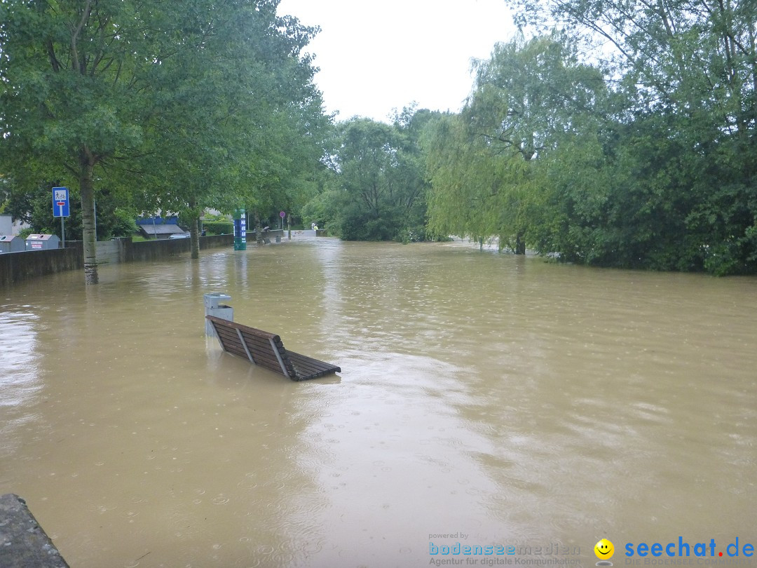 Hochwasser: Ravensburg, Weingarten, Baienfurt, 01.06.2024