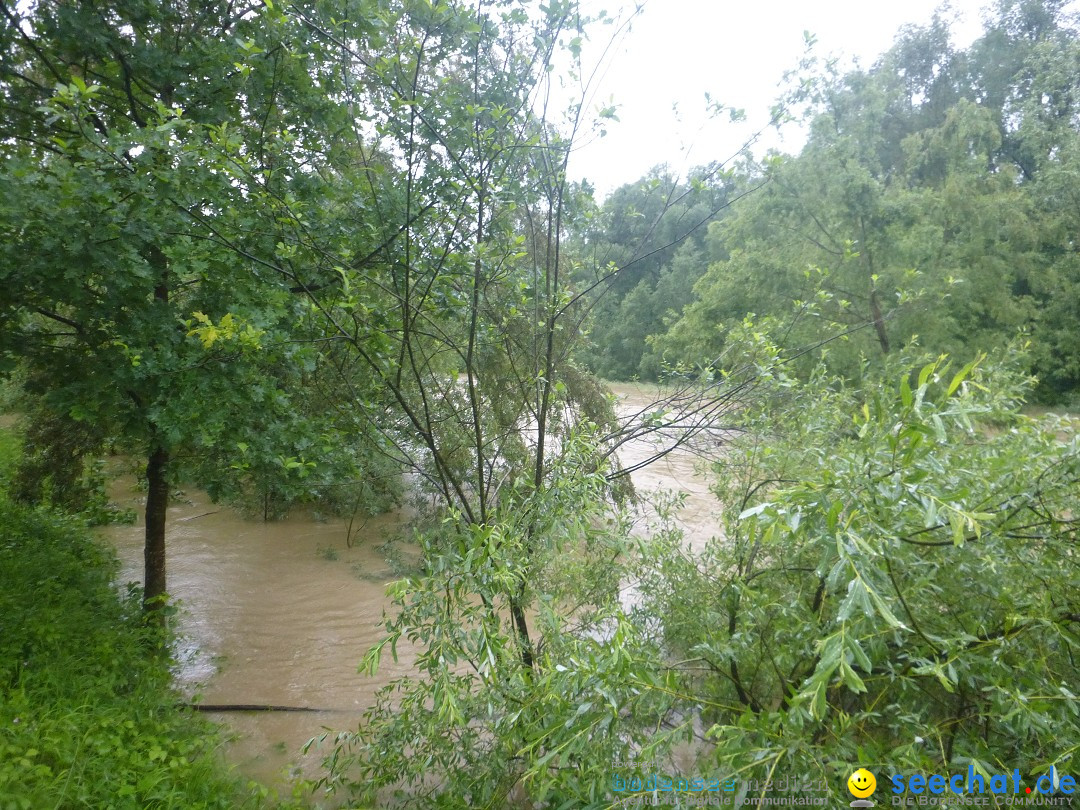 Hochwasser: Ravensburg, Weingarten, Baienfurt, 01.06.2024