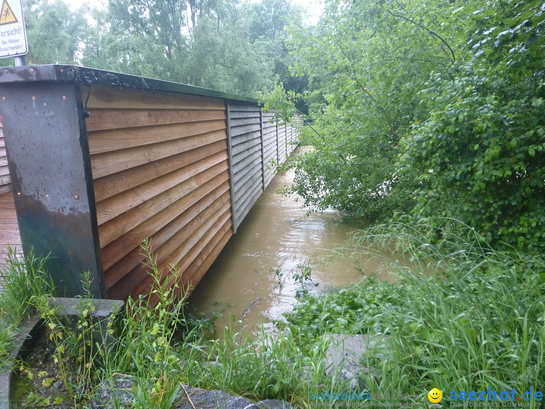 Hochwasser: Ravensburg, Weingarten, Baienfurt, 01.06.2024