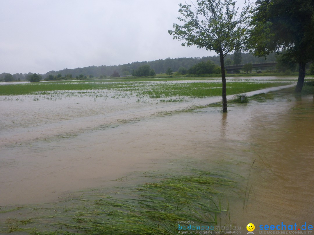 Hochwasser: Ravensburg, Weingarten, Baienfurt, 01.06.2024