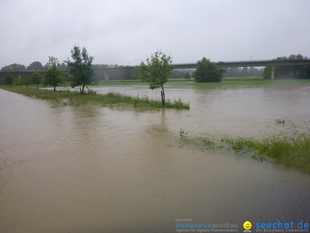 Hochwasser: Ravensburg, Weingarten, Baienfurt, 01.06.2024