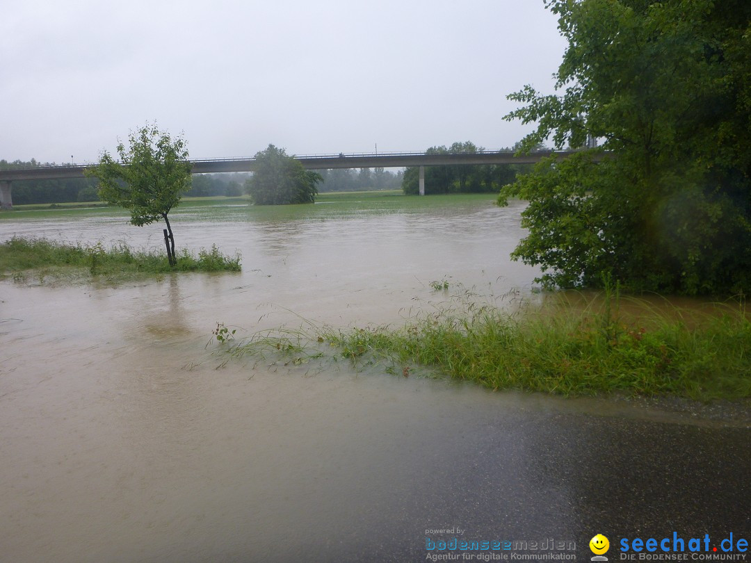 Hochwasser: Ravensburg, Weingarten, Baienfurt, 01.06.2024