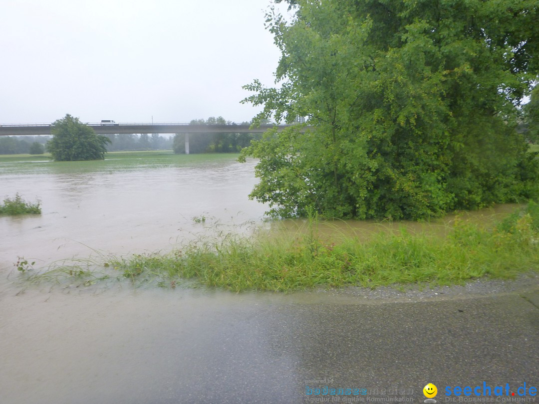 Hochwasser: Ravensburg, Weingarten, Baienfurt, 01.06.2024