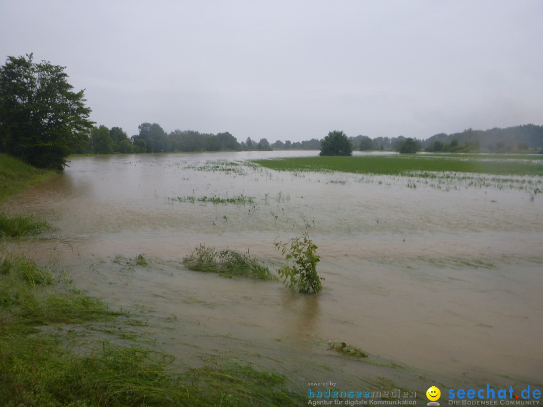 Hochwasser: Ravensburg, Weingarten, Baienfurt, 01.06.2024