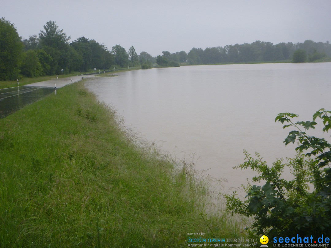 Hochwasser: Ravensburg, Weingarten, Baienfurt, 01.06.2024