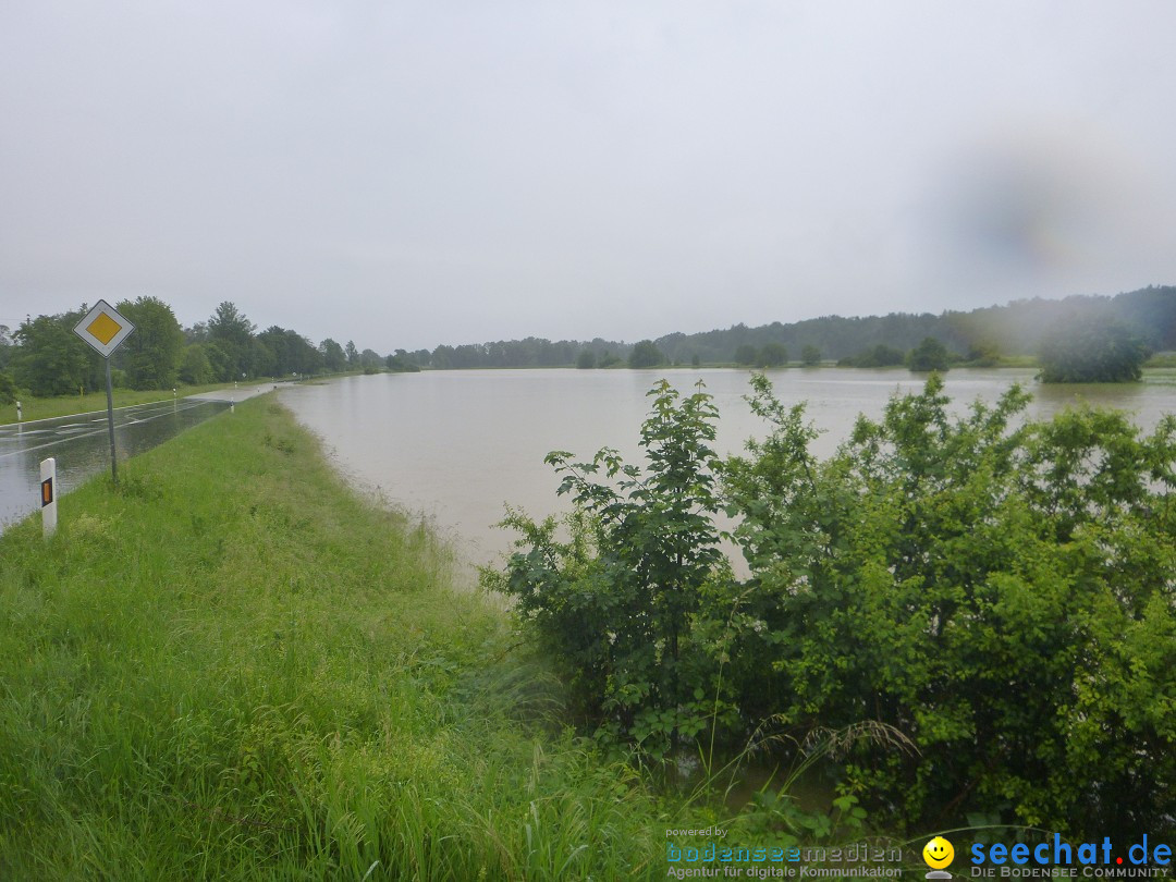 Hochwasser: Ravensburg, Weingarten, Baienfurt, 01.06.2024