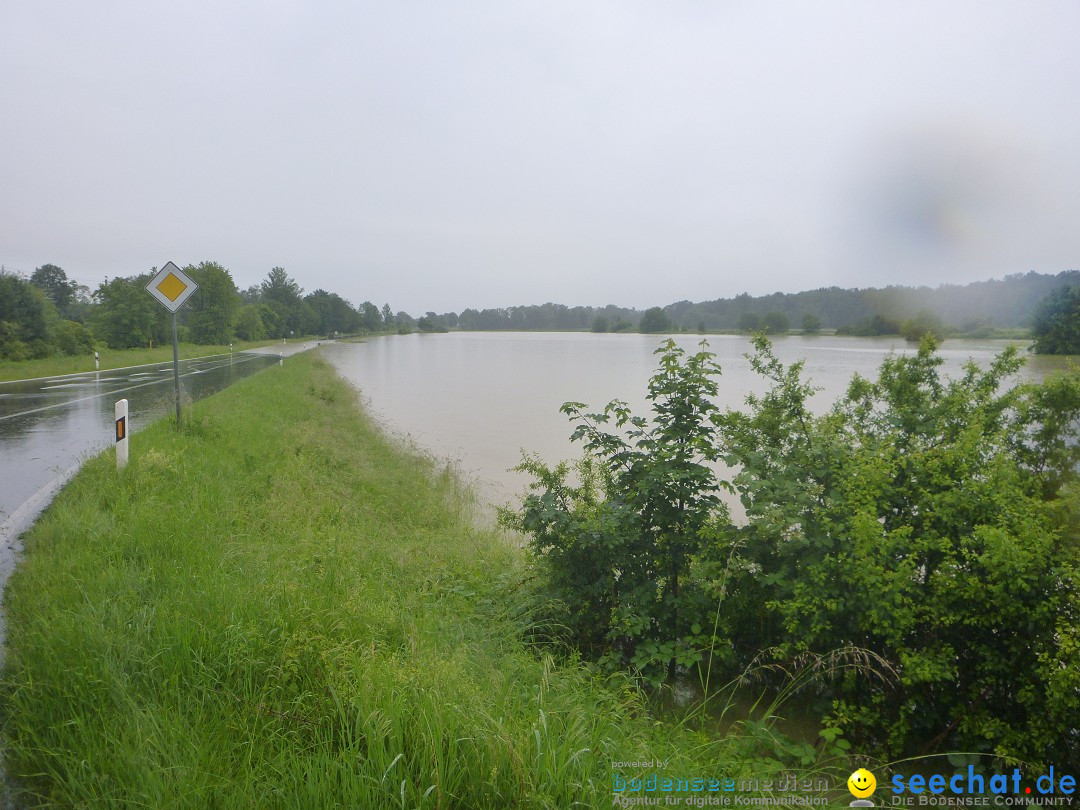 Hochwasser: Ravensburg, Weingarten, Baienfurt, 01.06.2024