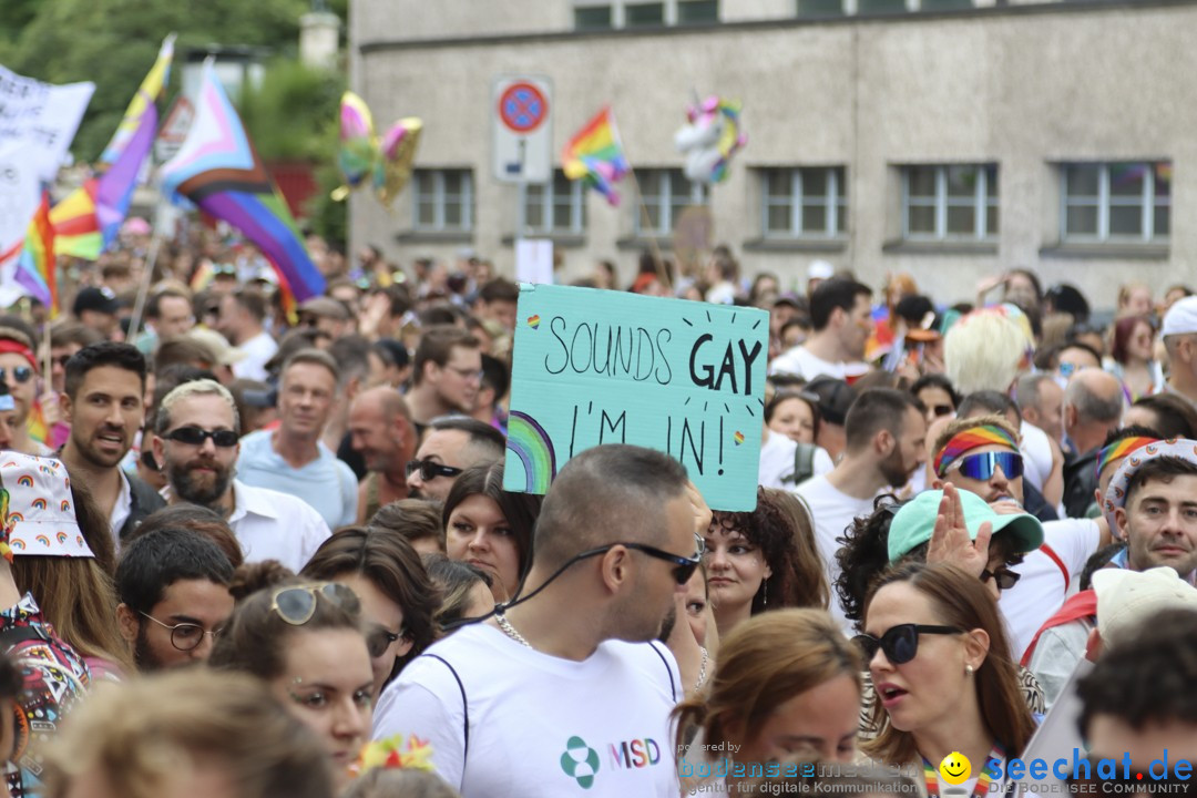 ZURICH PRIDE FESTIVAL: Zuerich - Schweiz, 15.06.2024