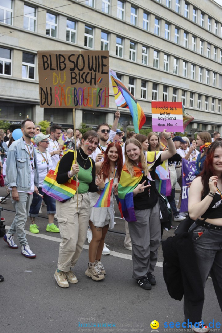 ZURICH PRIDE FESTIVAL: Zuerich - Schweiz, 15.06.2024