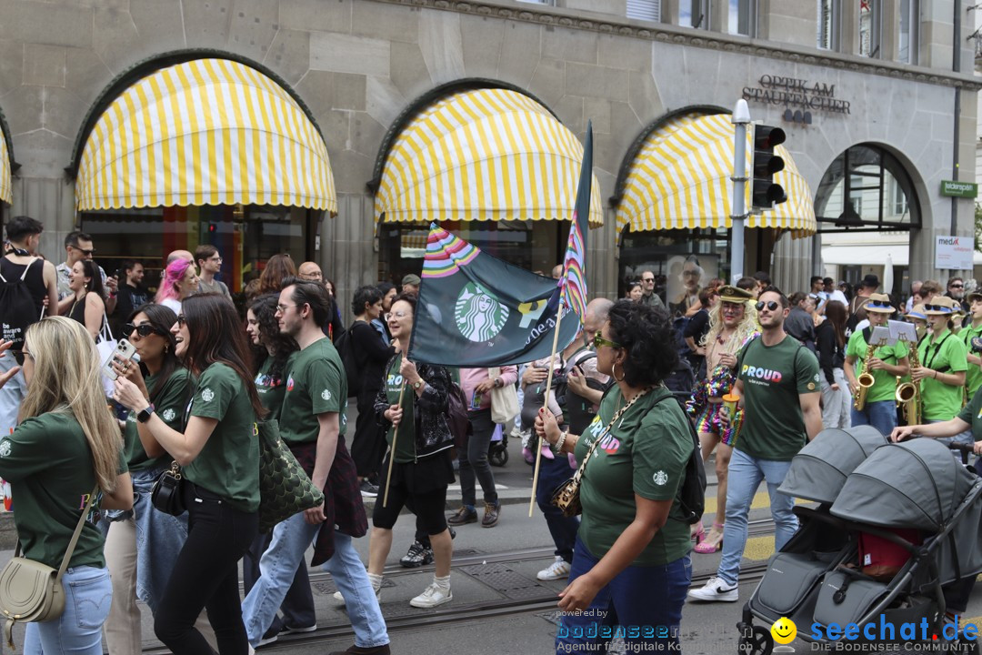 ZURICH PRIDE FESTIVAL: Zuerich - Schweiz, 15.06.2024