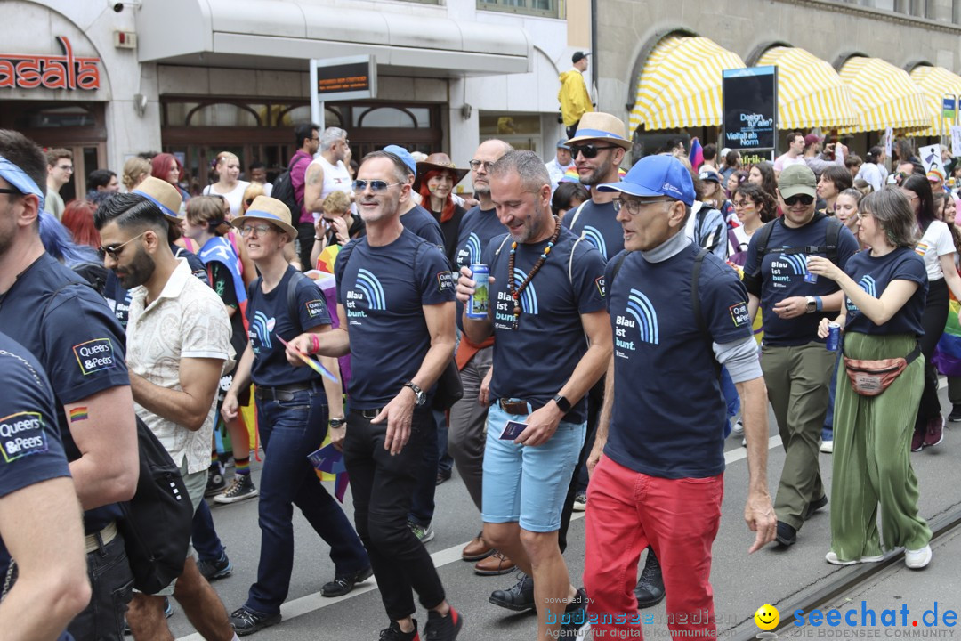 ZURICH PRIDE FESTIVAL: Zuerich - Schweiz, 15.06.2024