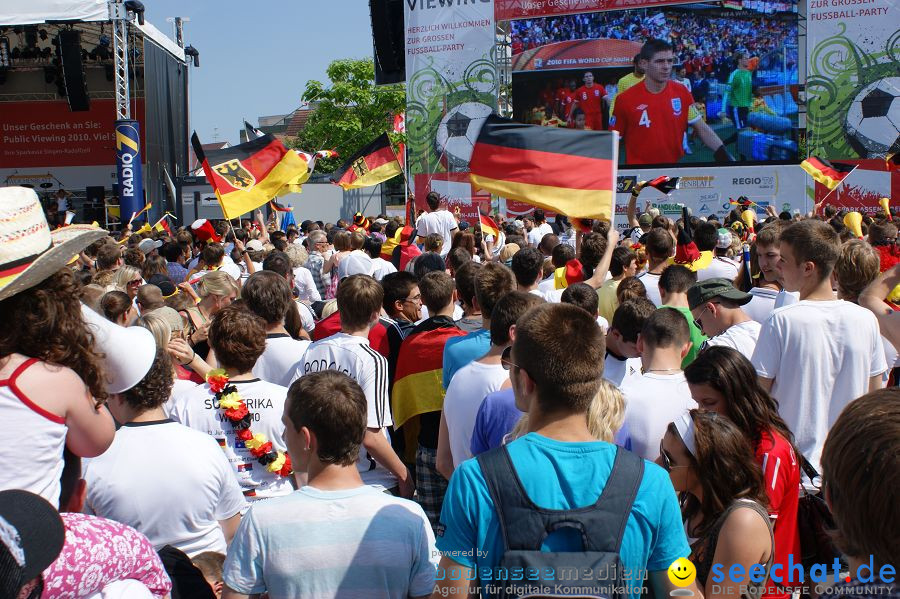 WM-2010: Deutschland-England (4:1): Stadthalle Singen, 27.06.2010