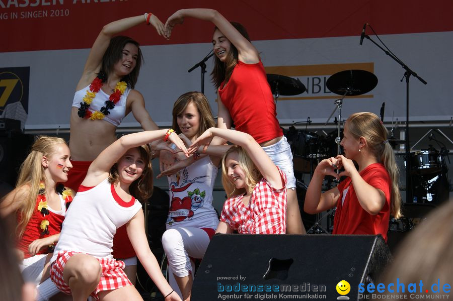 WM-2010: Deutschland-England (4:1): Stadthalle Singen, 27.06.2010