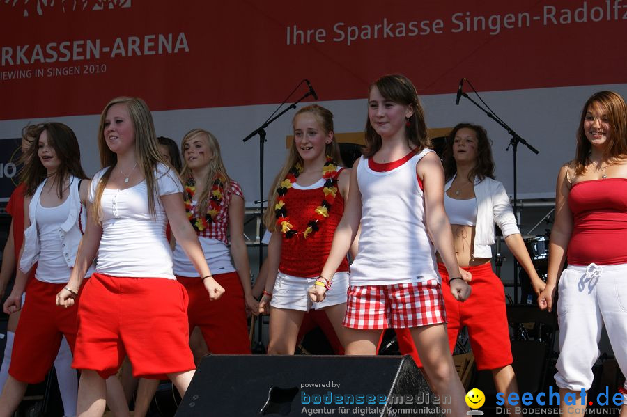 WM-2010: Deutschland-England (4:1): Stadthalle Singen, 27.06.2010