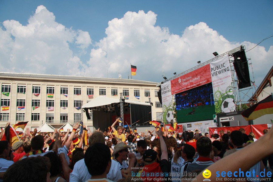 WM-2010: Deutschland-Argentinien (4:0): Singen, 03.07.2010