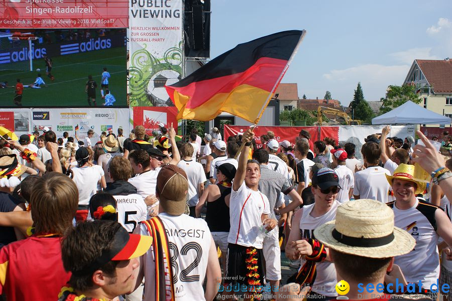 WM-2010: Deutschland-Argentinien (4:0): Singen, 03.07.2010