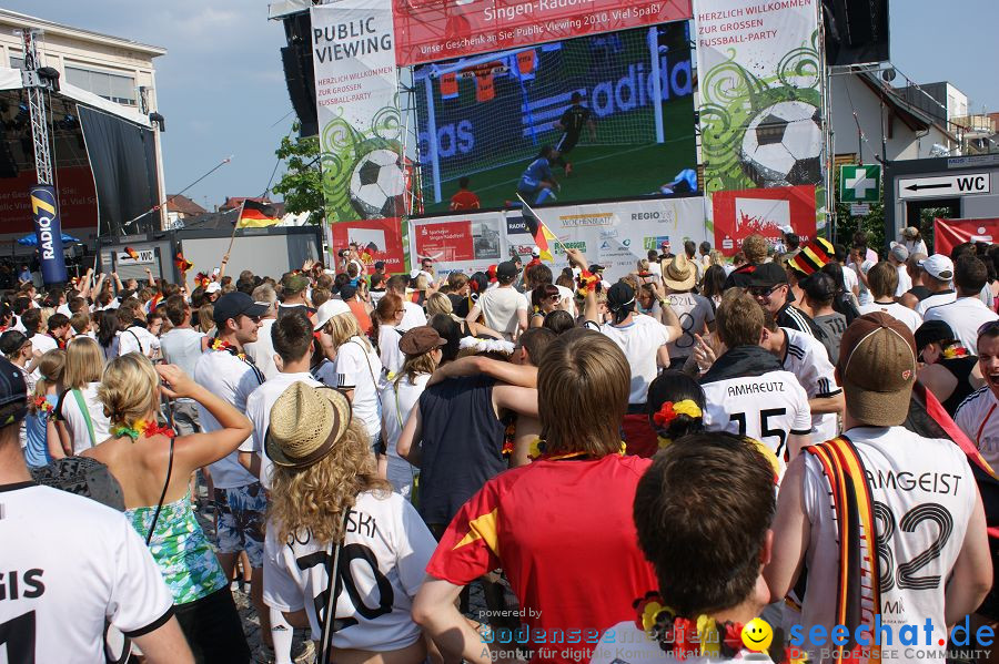 WM-2010: Deutschland-Argentinien (4:0): Singen, 03.07.2010