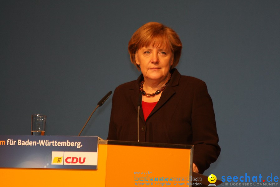 Kanzlerin Angela Merkel - CDU Wahlkampf: Ravensburg, 14.02.2011