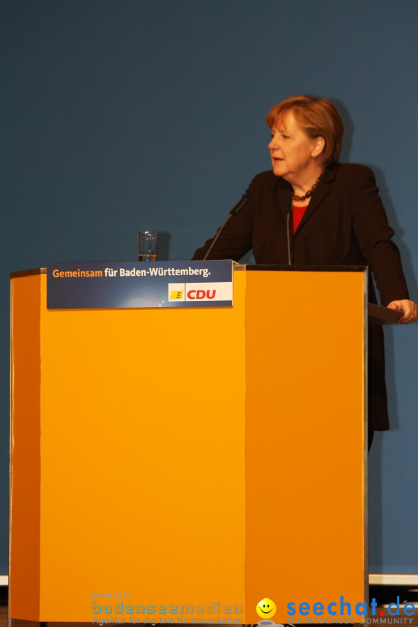 Kanzlerin Angela Merkel - CDU Wahlkampf: Ravensburg, 14.02.2011