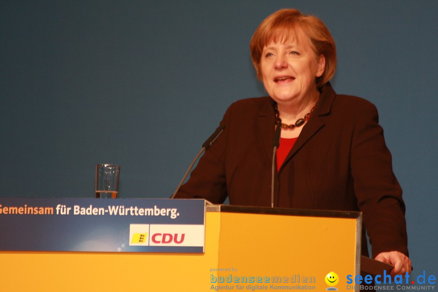 Kanzlerin Angela Merkel - CDU Wahlkampf: Ravensburg, 14.02.2011