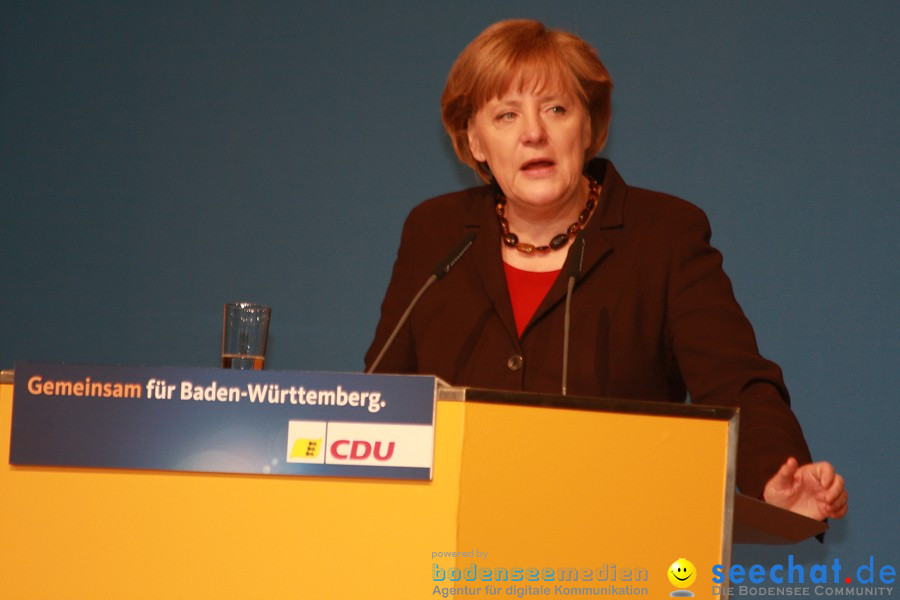 Kanzlerin Angela Merkel - CDU Wahlkampf: Ravensburg, 14.02.2011