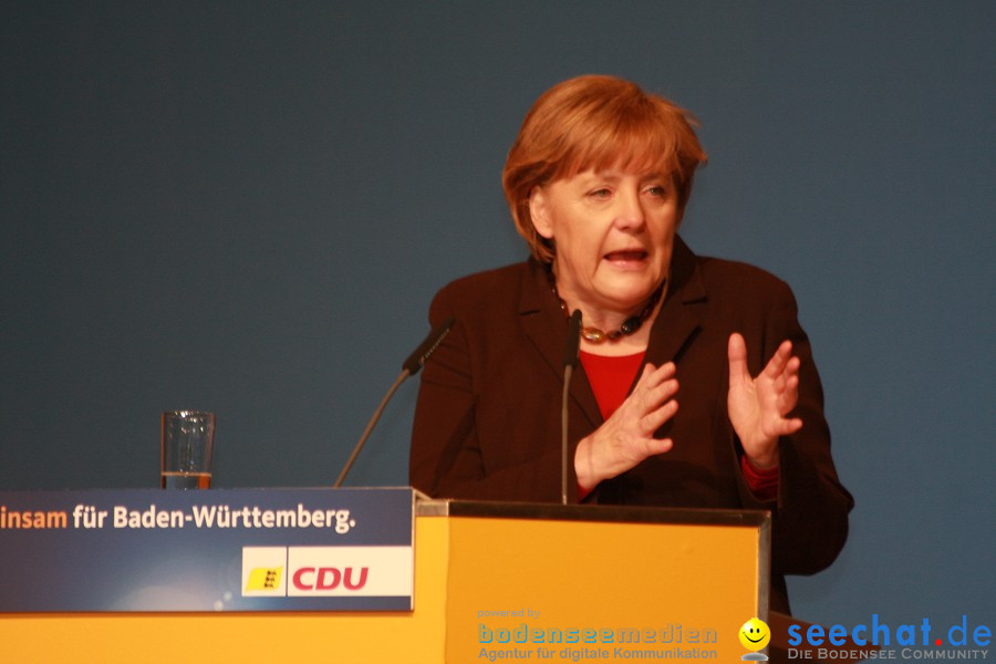 Kanzlerin Angela Merkel - CDU Wahlkampf: Ravensburg, 14.02.2011