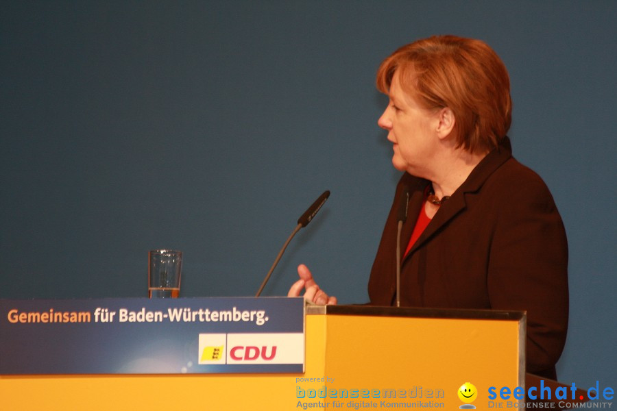 Kanzlerin Angela Merkel - CDU Wahlkampf: Ravensburg, 14.02.2011