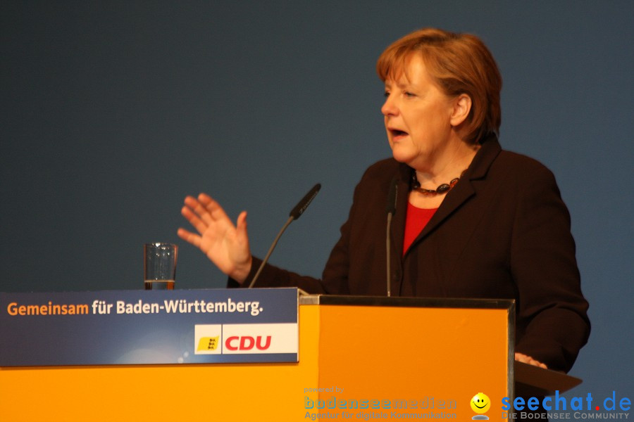 Kanzlerin Angela Merkel - CDU Wahlkampf: Ravensburg, 14.02.2011