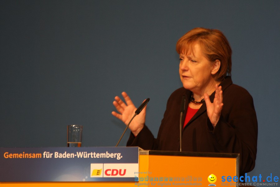 Kanzlerin Angela Merkel - CDU Wahlkampf: Ravensburg, 14.02.2011