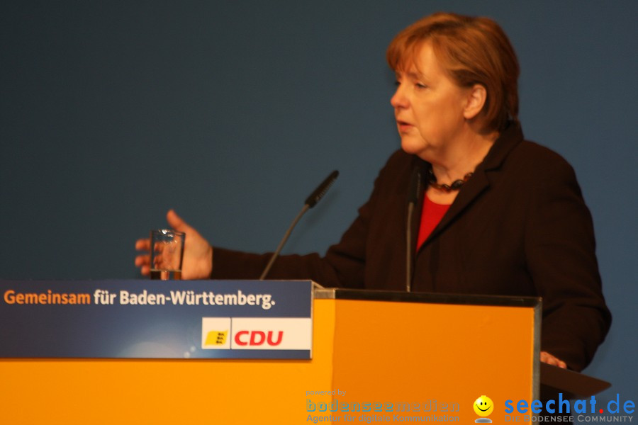 Kanzlerin Angela Merkel - CDU Wahlkampf: Ravensburg, 14.02.2011