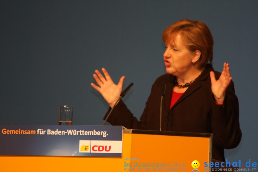 Kanzlerin Angela Merkel - CDU Wahlkampf: Ravensburg, 14.02.2011