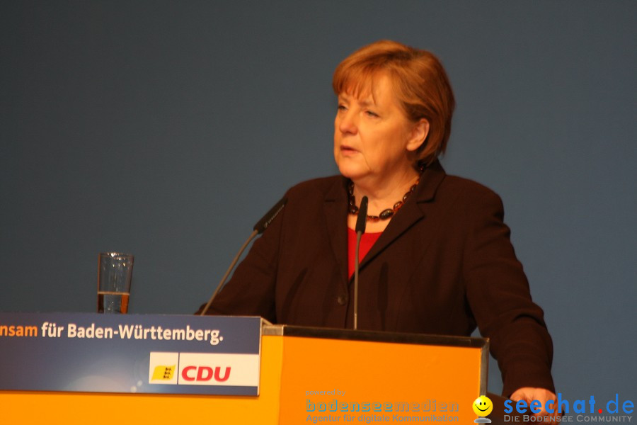 Kanzlerin Angela Merkel - CDU Wahlkampf: Ravensburg, 14.02.2011