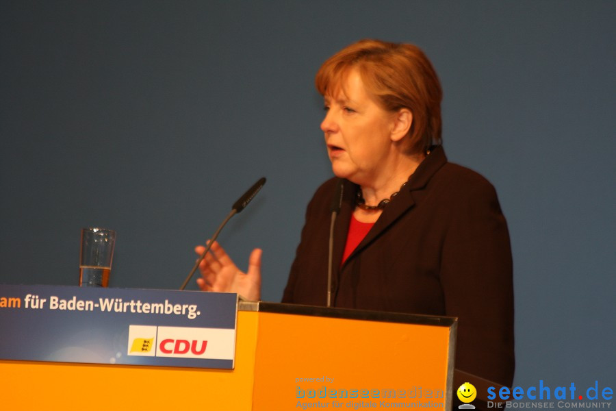 Kanzlerin Angela Merkel - CDU Wahlkampf: Ravensburg, 14.02.2011