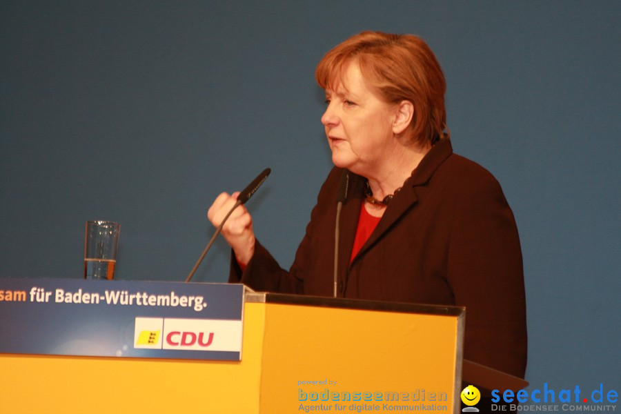 Kanzlerin Angela Merkel - CDU Wahlkampf: Ravensburg, 14.02.2011