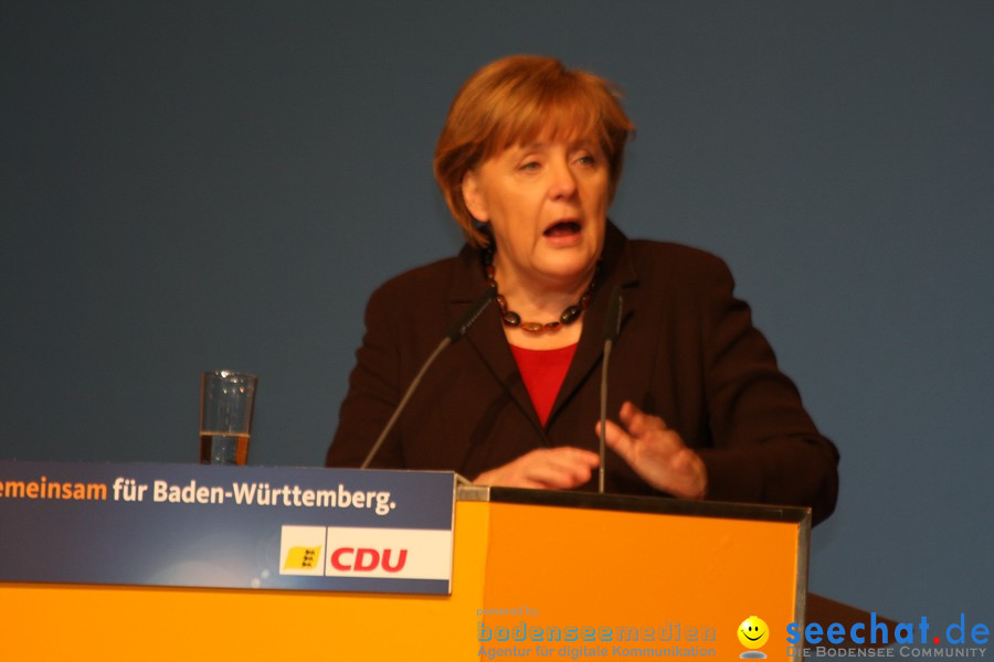 Kanzlerin Angela Merkel - CDU Wahlkampf: Ravensburg, 14.02.2011