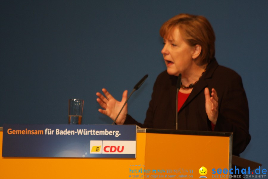 Kanzlerin Angela Merkel - CDU Wahlkampf: Ravensburg, 14.02.2011