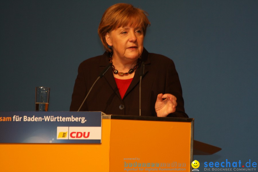 Kanzlerin Angela Merkel - CDU Wahlkampf: Ravensburg, 14.02.2011