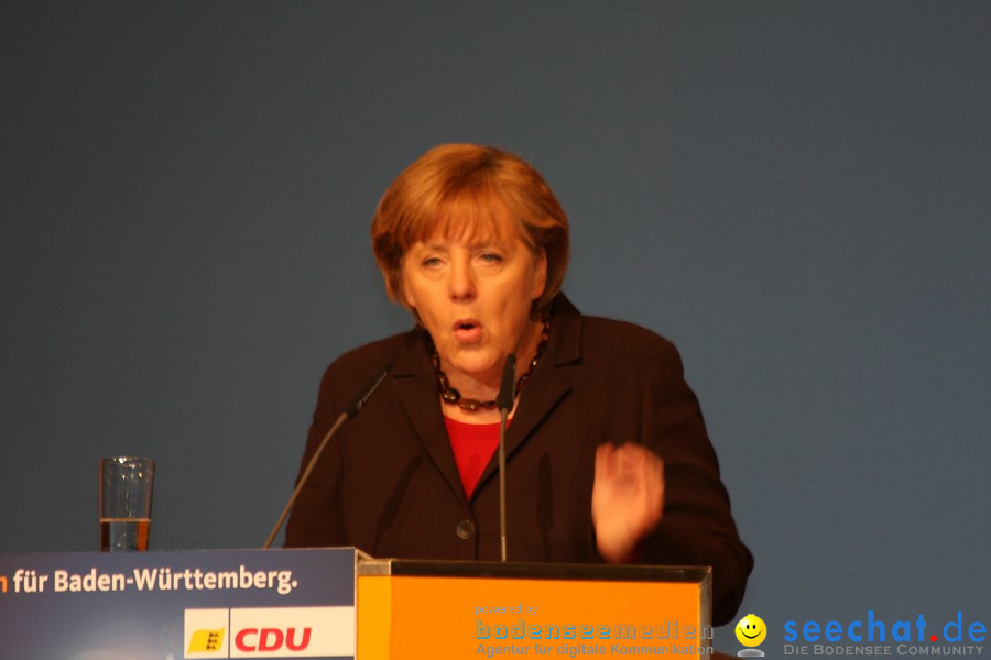 Kanzlerin Angela Merkel - CDU Wahlkampf: Ravensburg, 14.02.2011