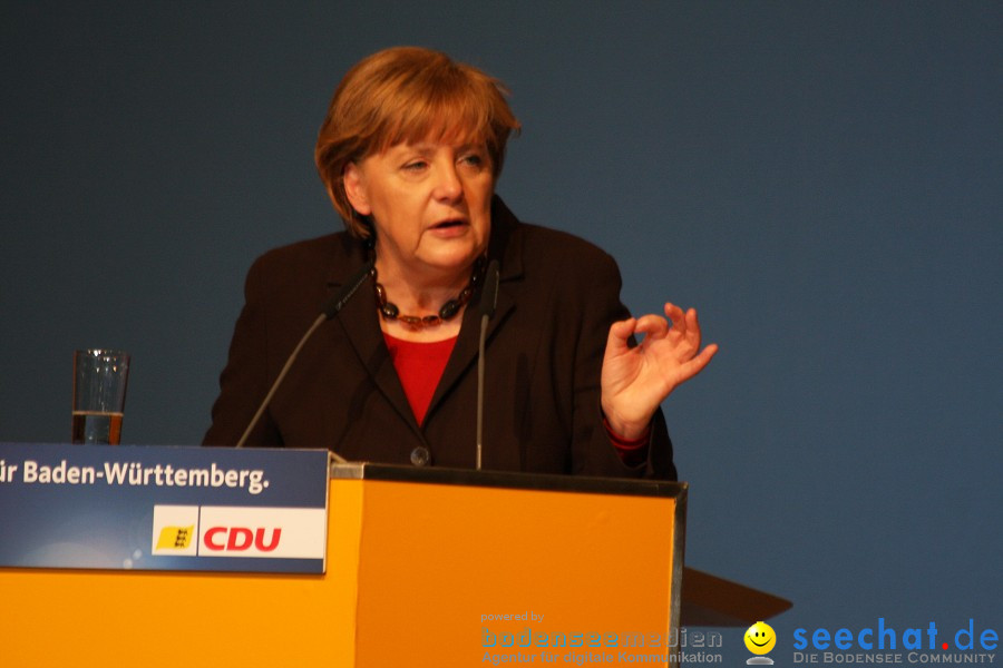 Kanzlerin Angela Merkel - CDU Wahlkampf: Ravensburg, 14.02.2011