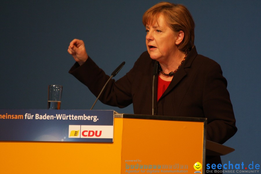 Kanzlerin Angela Merkel - CDU Wahlkampf: Ravensburg, 14.02.2011