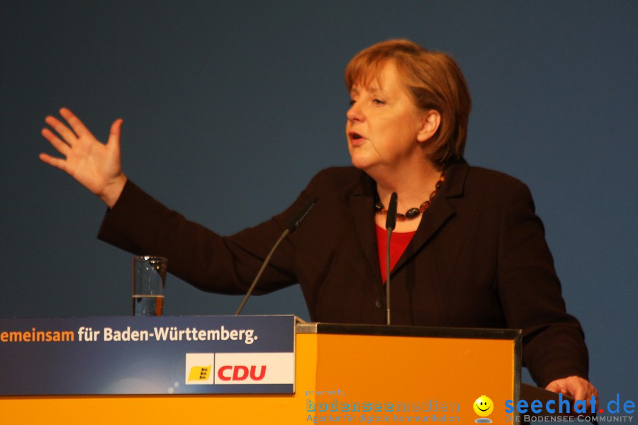 Kanzlerin Angela Merkel - CDU Wahlkampf: Ravensburg, 14.02.2011